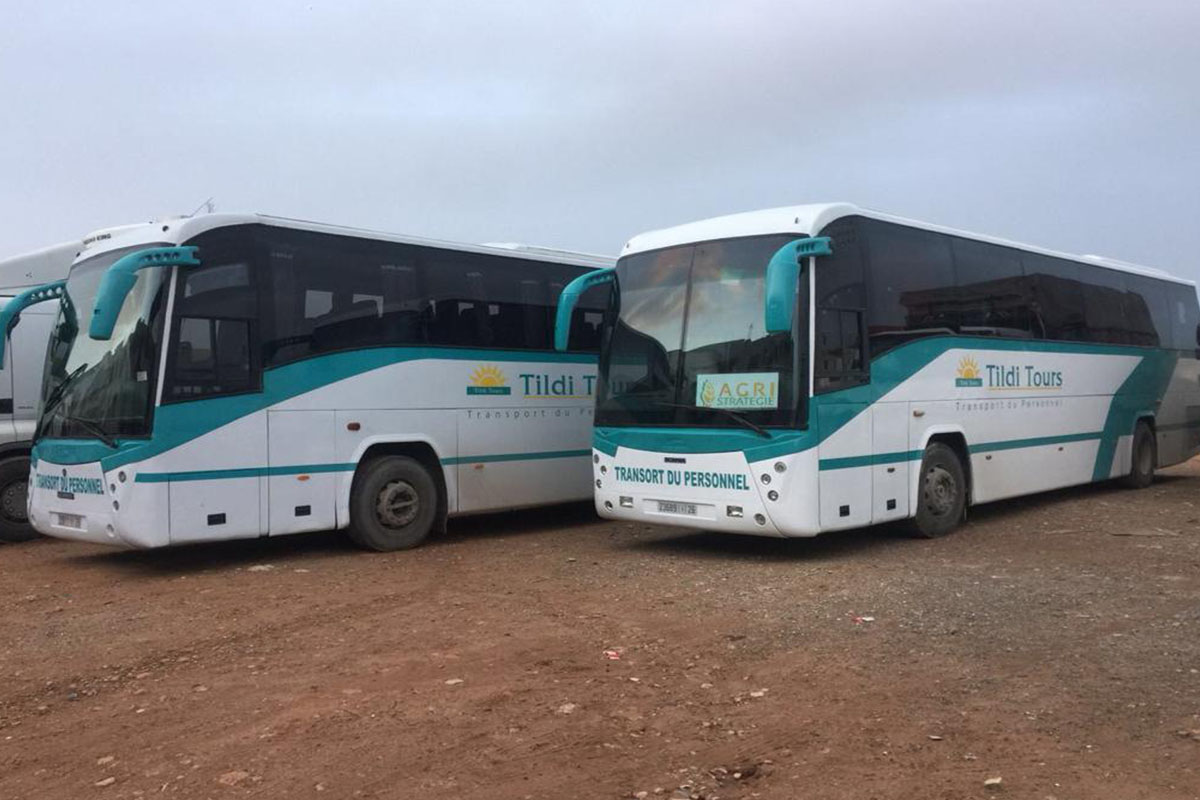 Flotte navettes transport de personnel Agadir TILDI TOURS